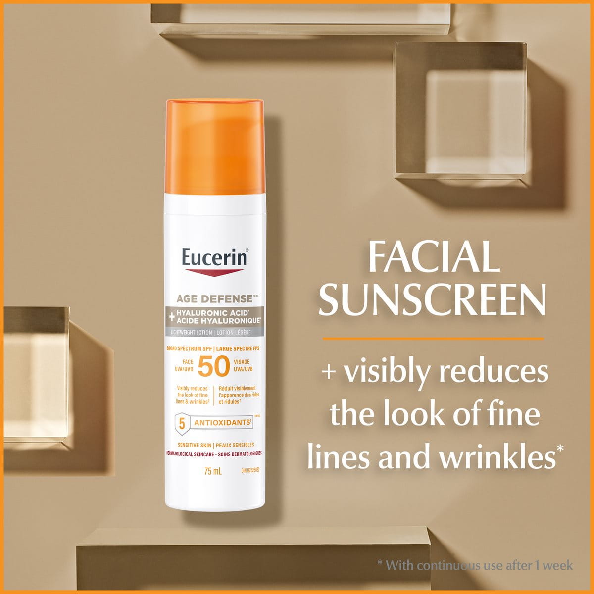 Age Defense SPF 50 Face Sunscreen Lotion